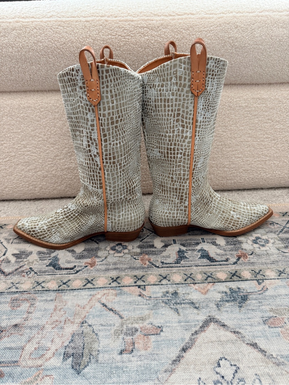Free People - WE THE FREE Montage Tall White Croc Boot - Picture 2 of 8
